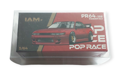POPRACE PR64-288 S13 RED CHROME 1:64 Pop Race Nissan Silvia S13