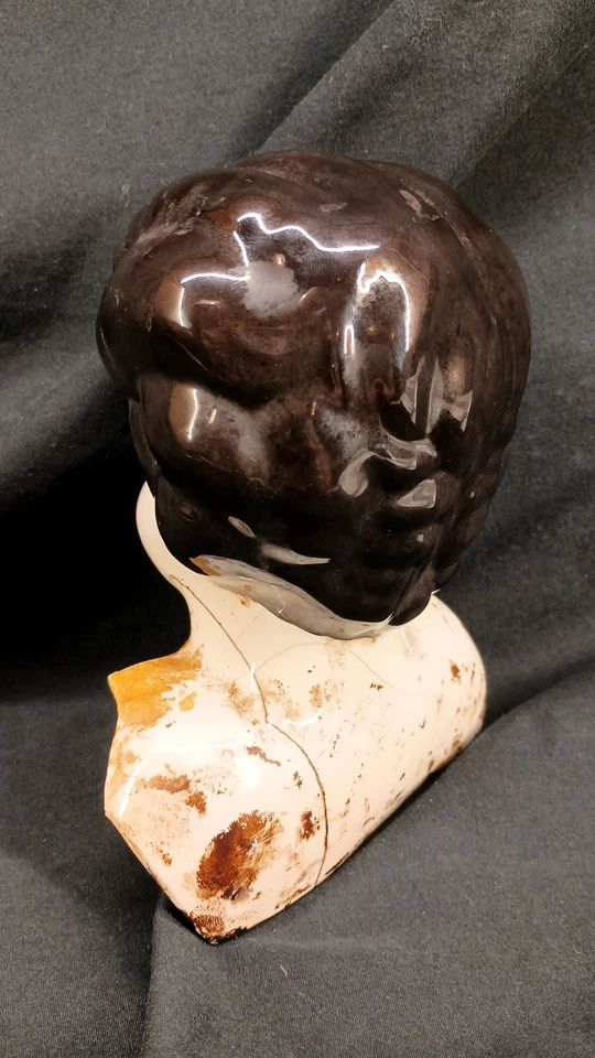 大号复古中国娃娃头亚洲? 德国? 破损胸部区域 — 第 3/4 张图片