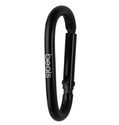 BEATS BY DR. DRE Beats by Dre OEM Carabiner Belt Hook D-ring Keychain - Black/White Logo
