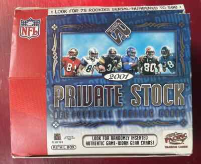 2001 Pacific Private Stock Football - See Listing For Available Cards. All NM/M