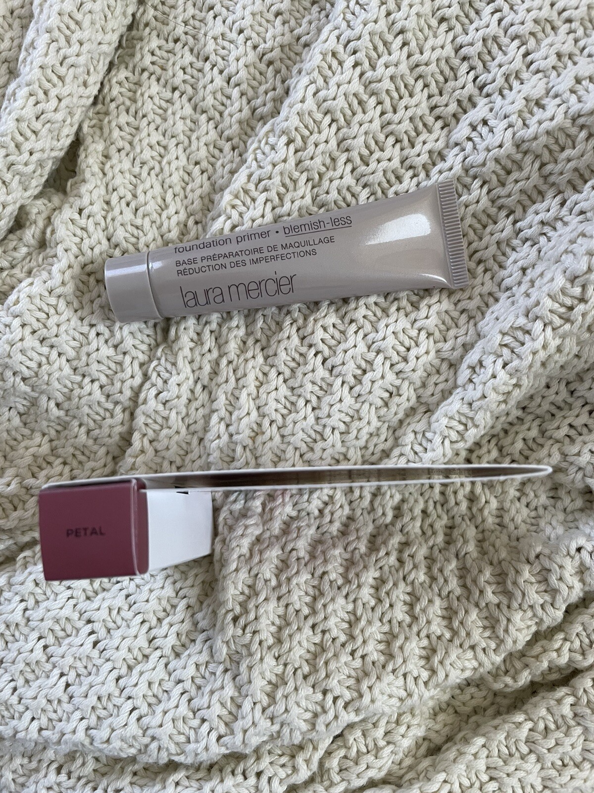 NEW LAURA MERCIER BLEMISHLESS FOUNDATION PRIMER & BAREMINERALS PEONY LIPSTICK eBay