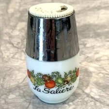 70s Spice OF LIFE Salt Shaker Corning Ware Westinghouse Gemco Vintage La Saliere