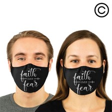 FAITH FEAR couples matching face masks -face mask 2 pcs couple match face cover