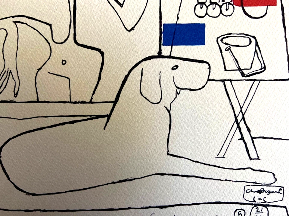 Litografía Le Corbusier certificado de autenticidad original numerada a mano firmada Op Josef Albers Foto 3 de 4