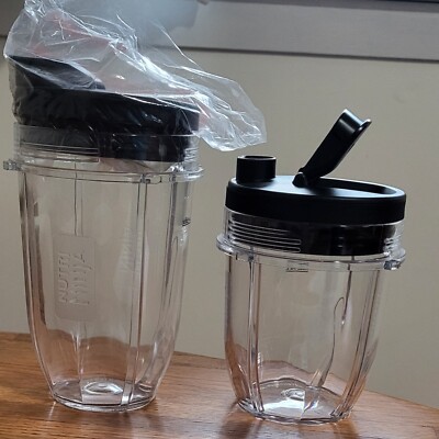 2 Ninja Bender Replacement Cups with Sealable Sip Lids (18 & 24 oz)