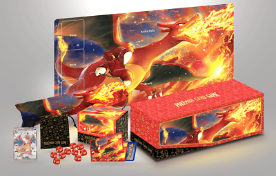 Pokemon Card Game Charizard ex Premium Box Playmat Deck Case