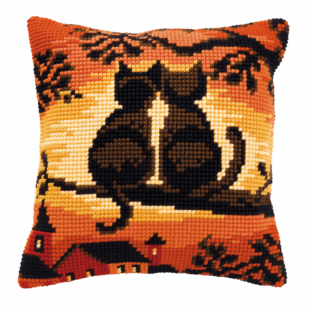 Vervaco Cross Stitch Kit: Cushion: Sunset Cats - Image 2
