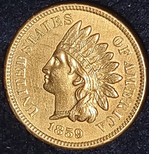 1859 INDIAN HEAD PENNY CHOICE AU+ LUSTROUS BEAUTIFUL COIN! - 第 1/3 張圖片
