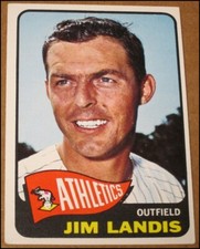 1965 Topps Jim Landis Baseball Card #376 Kansas City Athletics Original VG