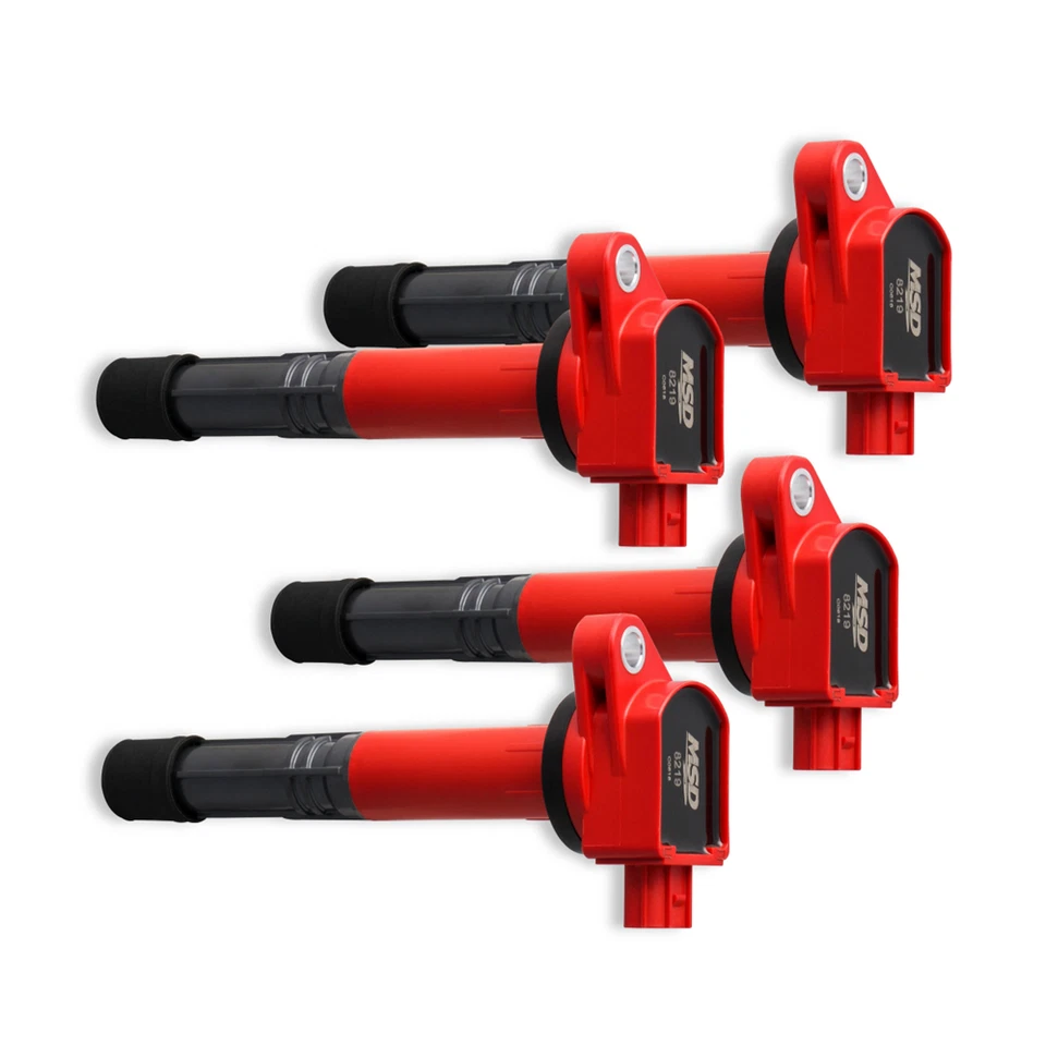 Bobina de encendido MSD Blaster roja paquete de 4 reemplazo directo para Honda / Acura 08-15 Foto 4 de 4