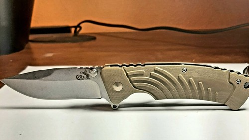 CT669 COLT TAN TACTICAL KNIFE STONEWASH DROP POINT BLADE RARE & DISCONTINUED - Picture 8 of 12