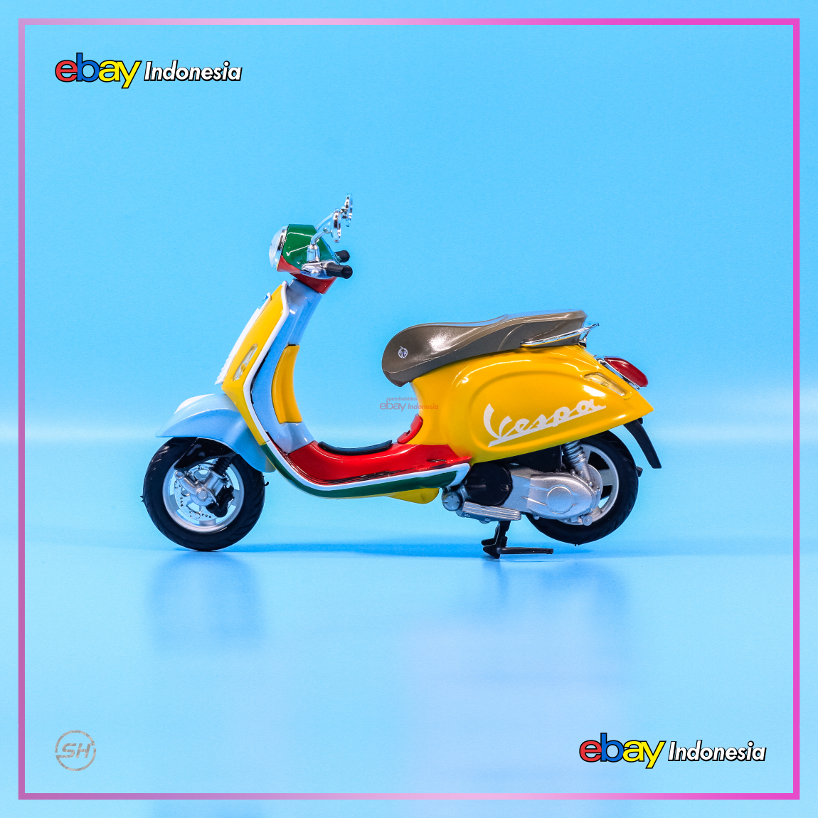 NewRay Custom Vespa Primavera 150 Sean Wotherspoon Diecast Motor Bike 1:12