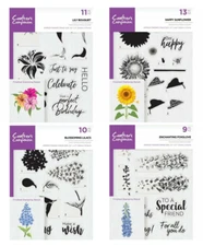 Crafters Companion Clear Floral Layering Photopolymer Stamps LOT OF 4 NEW 667861