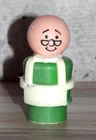 Vintage Fisher Price Little People Sesame Street Mr. Hooper Green Apron B58