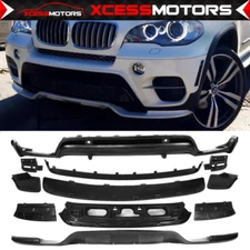 Fits 11-13 BMW X5 E70 Aero Style Front Rear Bumper Cover Conversion 13PCS Set PP