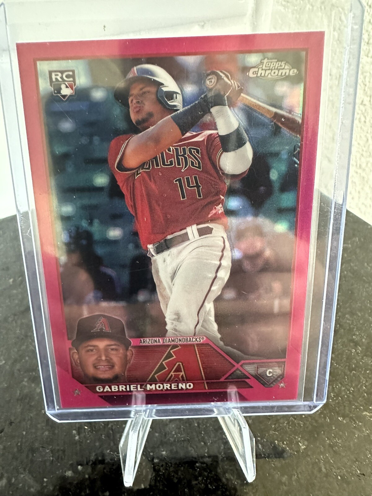 2023 Topps Chrome Update Series - Pink Refractor #USC36 Gabriel Moreno (RC)