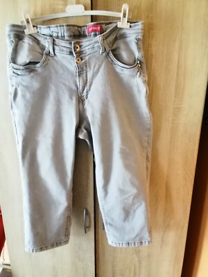 Men's stretch pants, 3/4 jeans pants, gray size 44 by Stooker