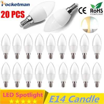 10/20/4PCS LED Candle Lamp 5W E14 LED Candle Light Energy Saving LED Bulb