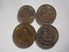 1993 SPITZBERGEN SVALBARD RUSSIA/NORWAY set 10 25 50 100 Roubles