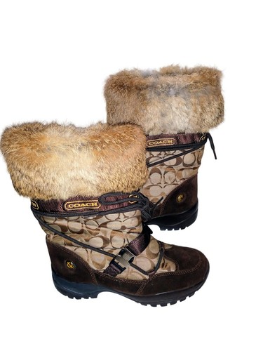 COACH Signature SAHARA Brown Suede 
