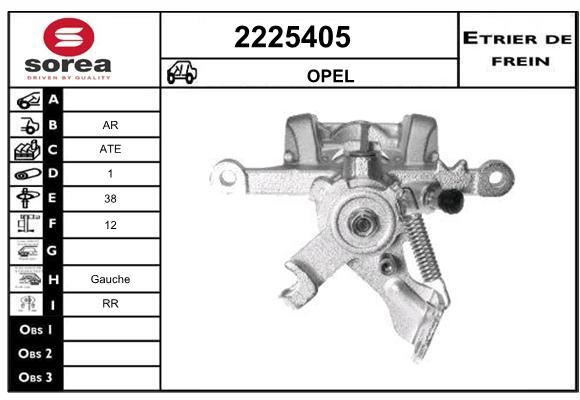 Étrier de frein pour Chevrolet Cruze 2.0 CDI et Opel Astra J en acier forgé position arrière