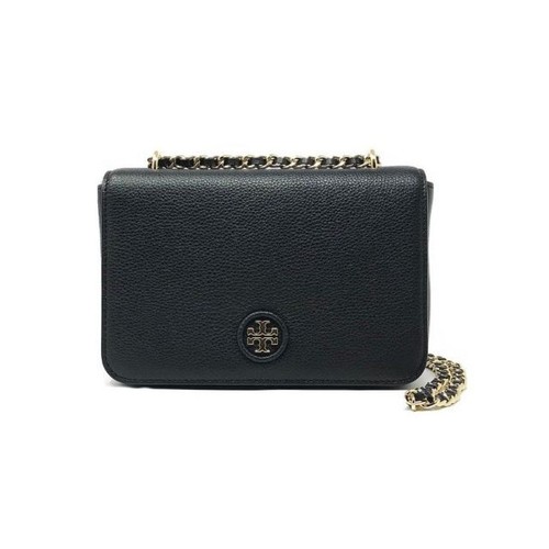 TORY-BURCH-Whipstitch-Logo-Adjustable-Chain-CrossBody-40914-Black-Messenger-Bag