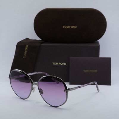 New TOM FORD FT0913 14Z Ruthenium/Violet Gradient 60-15-140 Sunglasses