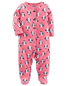 fleece baby girl sleepers