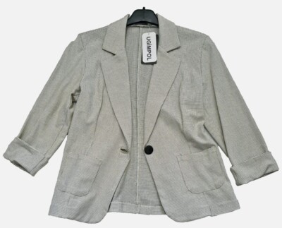 Damen- Jacket-Blazer Jument Collection Gr. 44 Beige Markanter Stil mit Attitude
