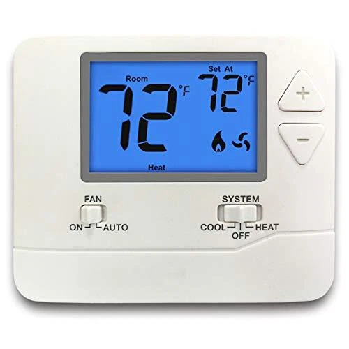 Termostato Digital No Programable Para El Hogar, Hasta 1 Calefaccion/1 Frio