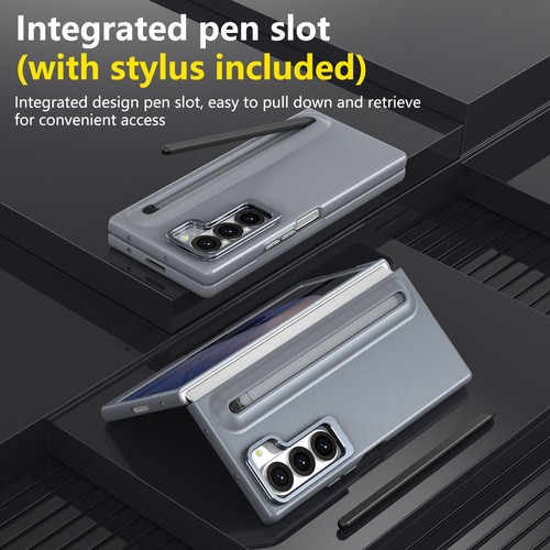 Shockproof Stand Pen Slot Case +Screen Protector+Stylus For Samsung Z Fold 7/6 - Picture 43 of 73
