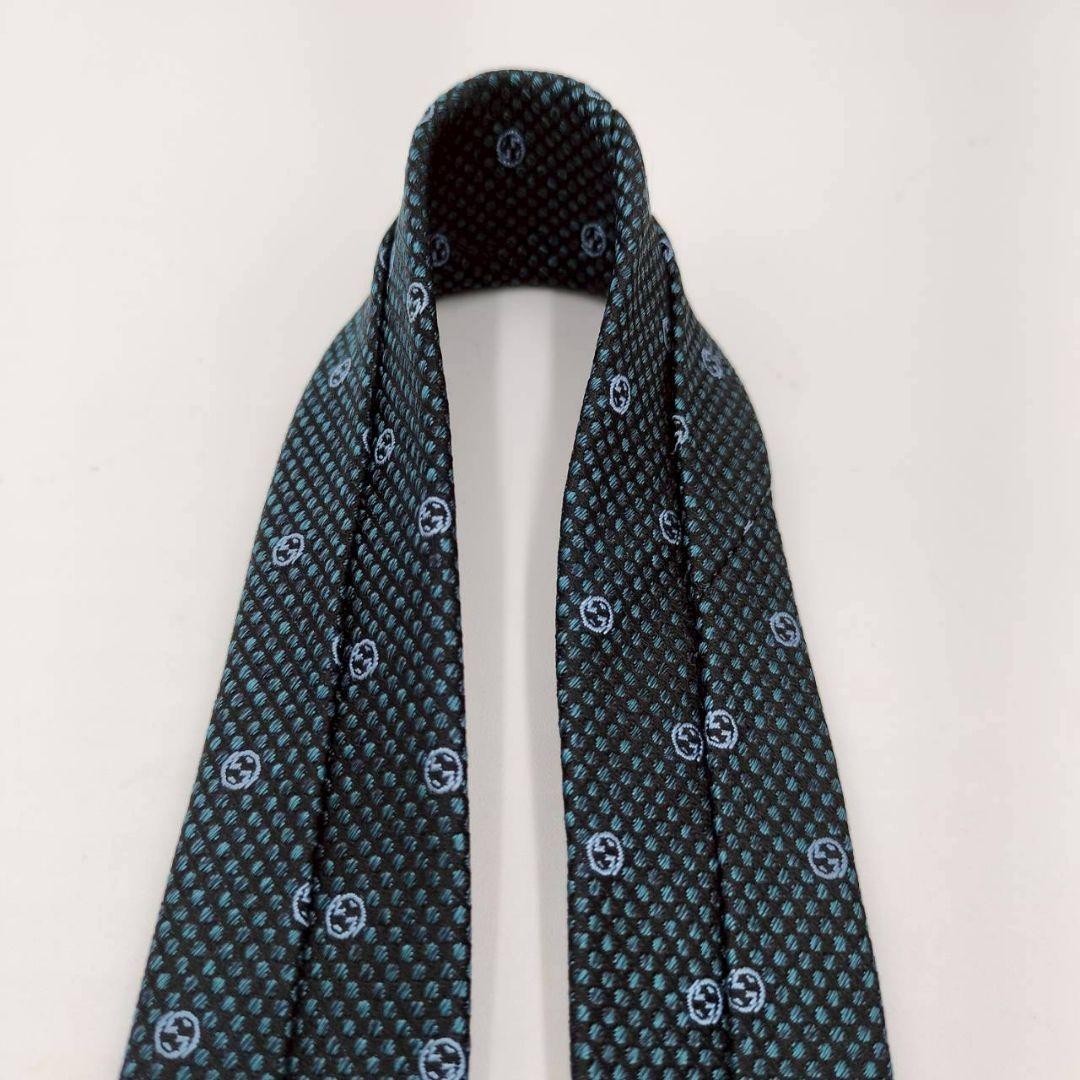 Level Gucci Narrow Tie    Interlocking Jacquard B… - image 10