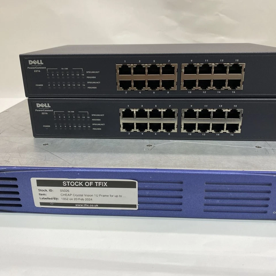 Broadcast Unmanaged Fast Ethernet Switch Dell 2216 16-Port Rack-Mount - Image 3 of 4