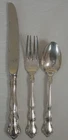 VINTAGE WALLACE "MY LOVE" STERLING SILVER SPOON FORK KNIFE CHILDREN'S SIZE SET