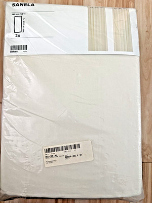 NEW IKEA Sanela Extra Long Darkening Curtains Off White 55''x118'' Pair SE-34381