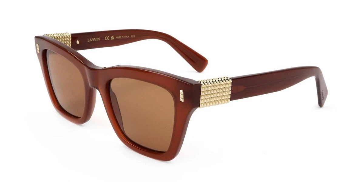 Lanvin Brown Square Gradient Lens Sunglasses Brown Lanvin Logo Sunglasses | Lanvin main image 4