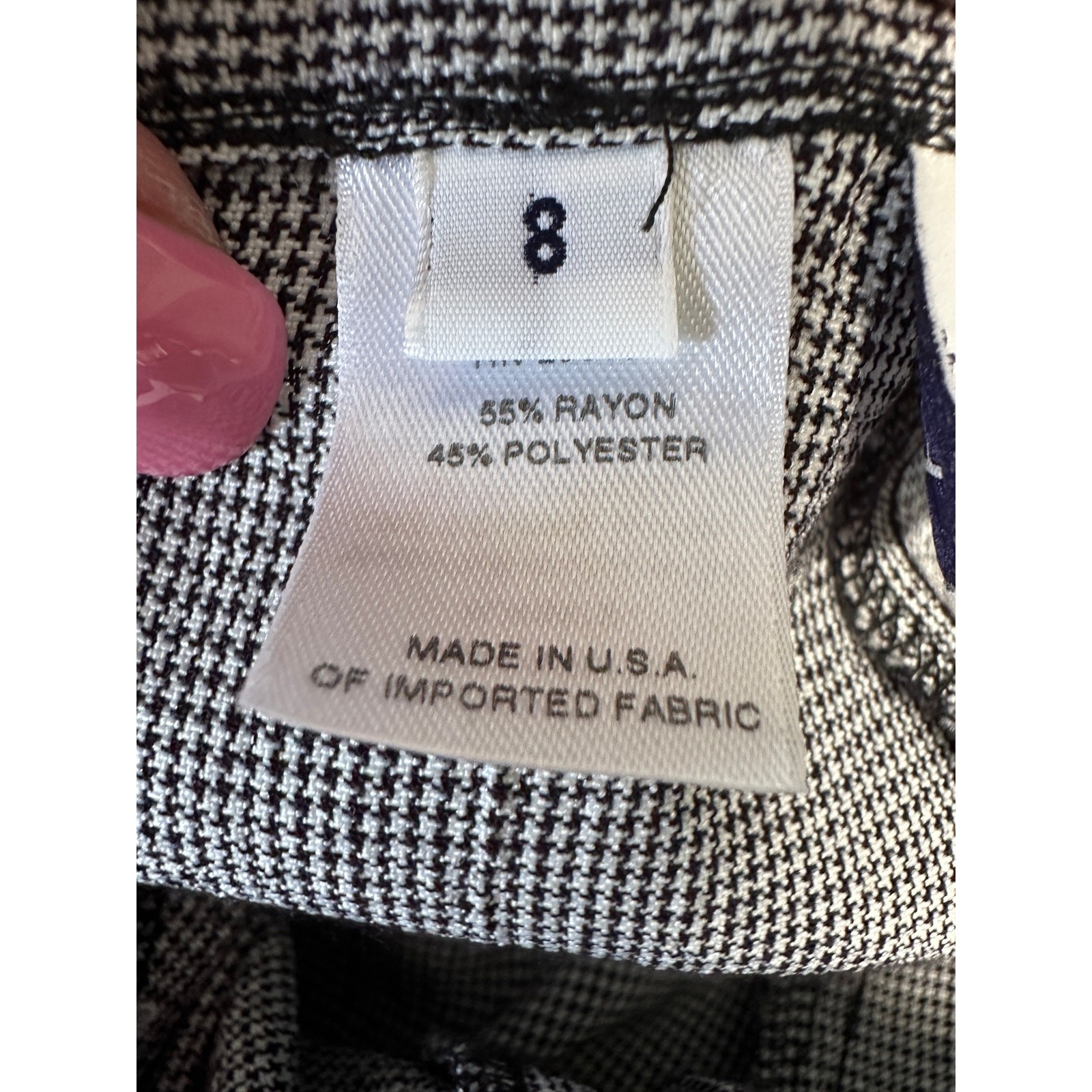 Black Gray Check Pendleton Gingham Slacks Women P… - image 12