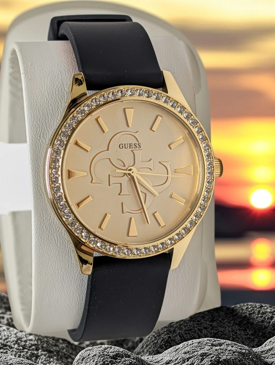 Guess Women\'s Watch GW0393L1 Quartz Silver Dial White Rubber Strap Gemmed 39mm Guess | Accessories | Guess Brand Prism White Watch | Poshmark main image 2