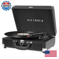 Victrola Journey Bluetooth Portable Suitcase Record Player with Built-in Speaker
