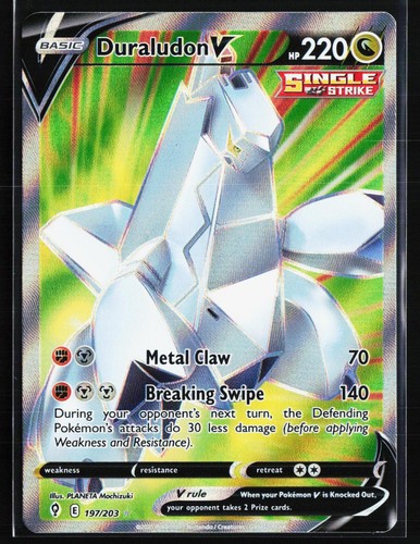 DURALUDON V 197/203 ULTRA RARE EVOLVING SKIES HOLO NM
