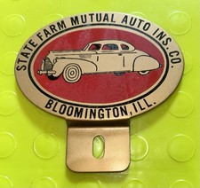 License Plate Topper State Auto Insurance Bloomington Illinois 1940d