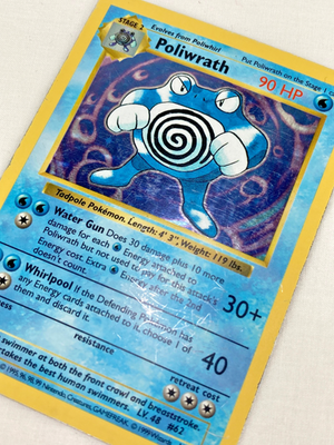 Shadowless Poliwrath 13/102 Holo Rare Base Set Pokemon Card