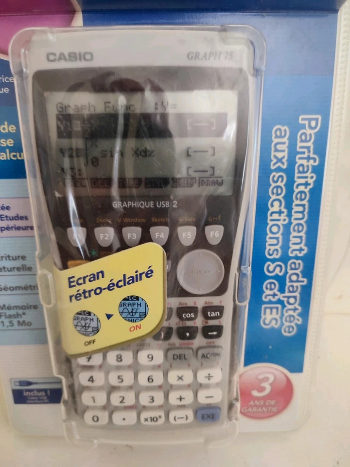 CALCULATRICE GRAPHIQUE CASIO GRAPH 75 NEUF SCELLE - Photo 2/4