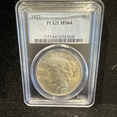 1922 Peace Dollar $1 Silver Coin PCGS MS64 Philadelphia Uncirculated