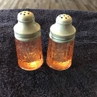 Vintage Federal Sharon/Cabbage Rose Pink 2.5 inch Salt & Pepper Shakers Nice
