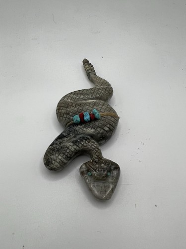 Zuni Moving Rattlesnake Snake Fetish - Farlan & Paulette Quam Zuni F 4514 - Picture 2 of 7
