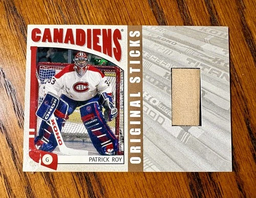 2004-05 ITG FRANCHISES PATRICK ROY ORIGINAL STICKS G/U STICK GOLD /20 *DAMAGED*