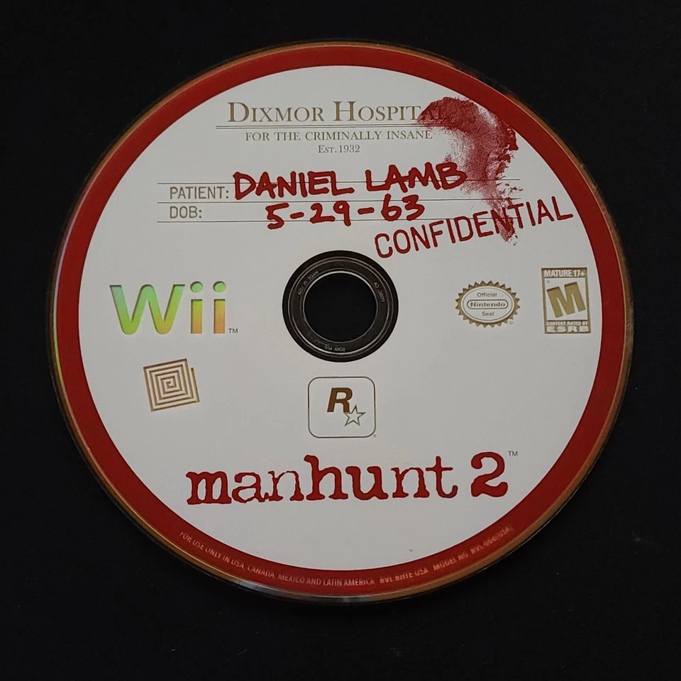 Manhunt 2(任天堂 Wii)游戏 + 盒,无手册 — 第 4/4 张图片