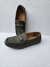 Nine West Deon Loafers Dark Gray/Green Driving Moccasins Boys Youth Size-7