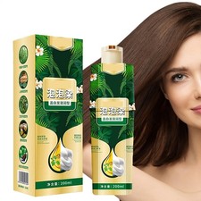 Plant Bubble Hair Dye Shampoo 200ml Household Hair Washing  Color Cream